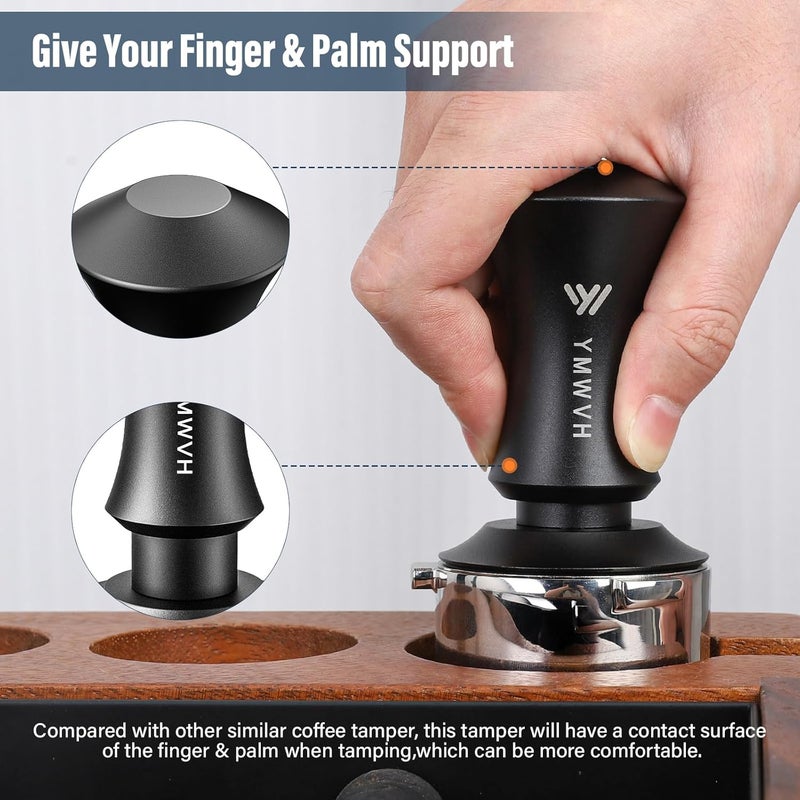 YMWVH 51.5mm Espresso Coffee Tamper,30lb Calibrated Espresso Tamper with a 20lb Interchangeable Spring,Barista Tamping Tool with 100% Stainless Steel Ground Tamper for Barista - Image 5